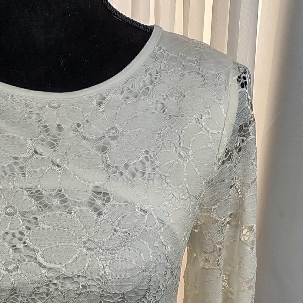 Speechless Women's Eggshell Lace Bodycon Dress with Back Zipper Size 7 (NWT) - Picture 4 of 16